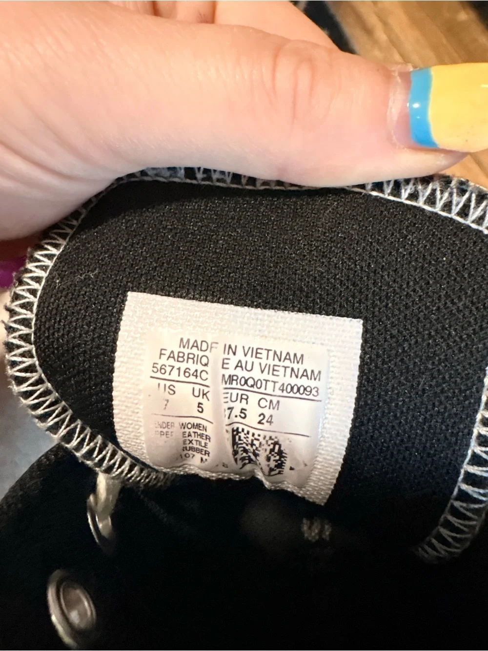 Converse Platform Black Leather High-Top  Sneaker Womens size 7